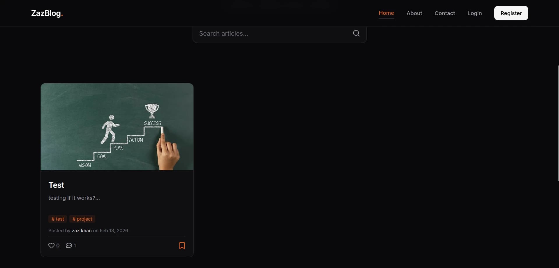 Blog App screenshot 2