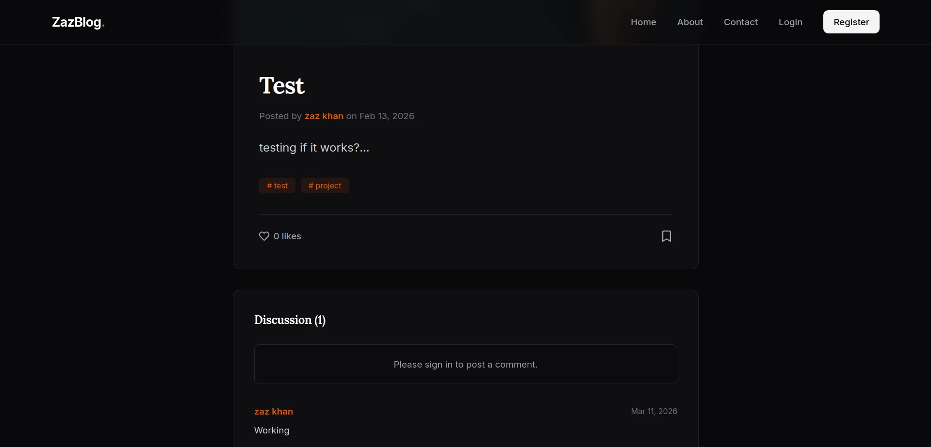 Blog App screenshot 3