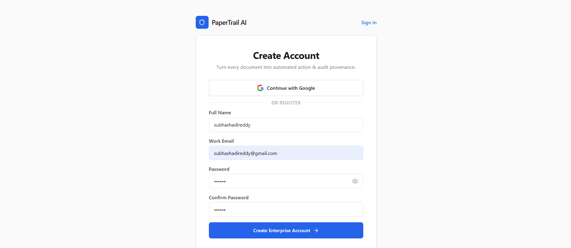 PAPERTRAIL AI screenshot 2