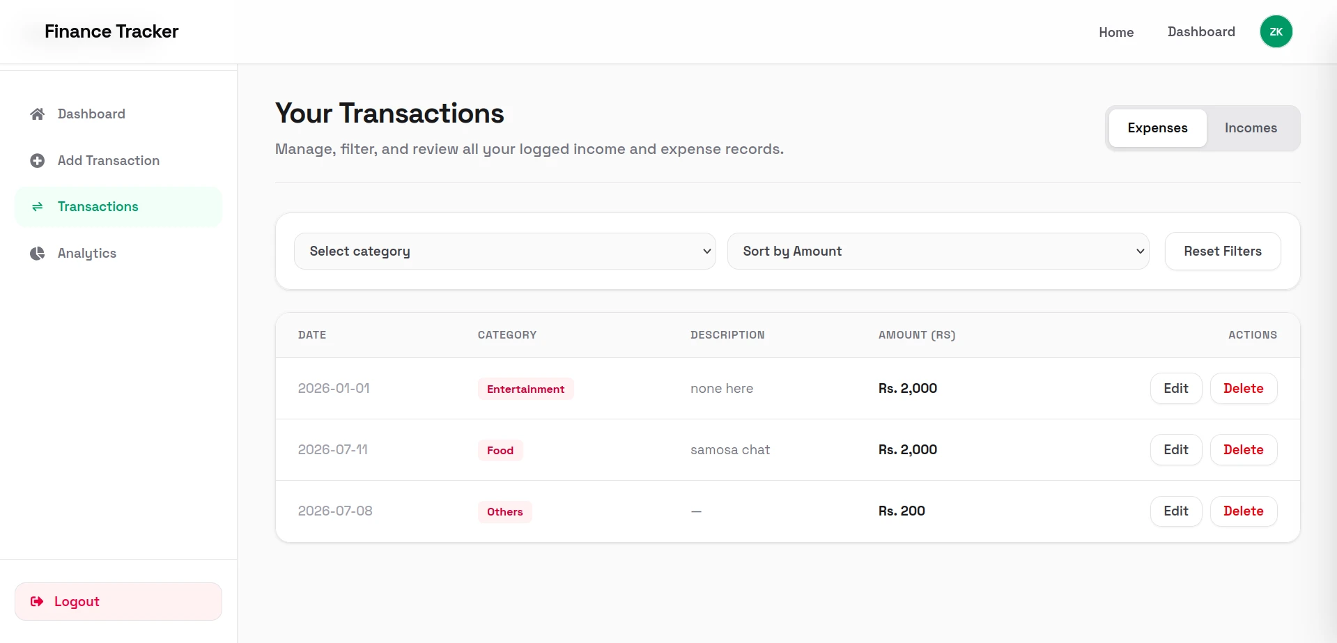 Finance Tracker screenshot 4